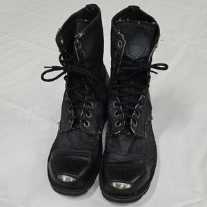 Black Lace-Up Men's Boots